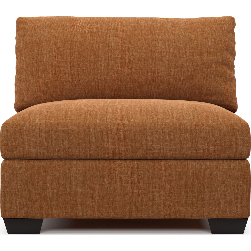 beckham orange armless chair   