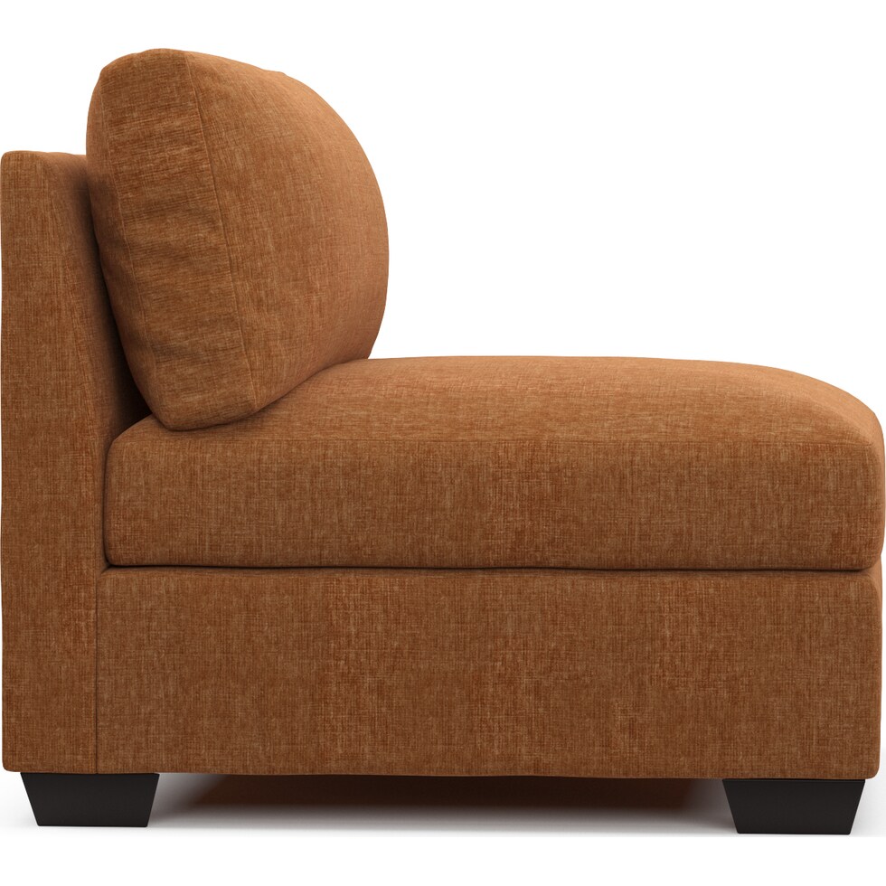beckham orange armless chair   