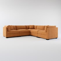 beckham orange sectional web   