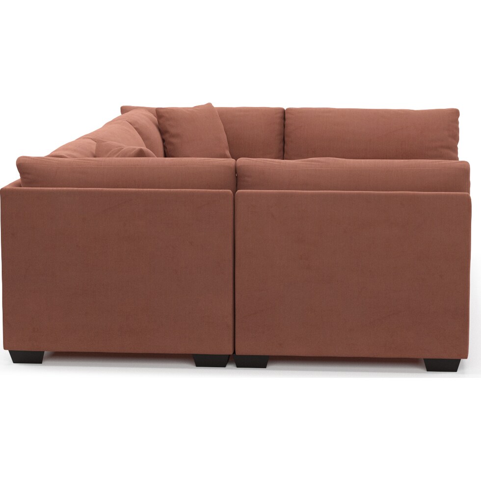 beckham pink sectional   