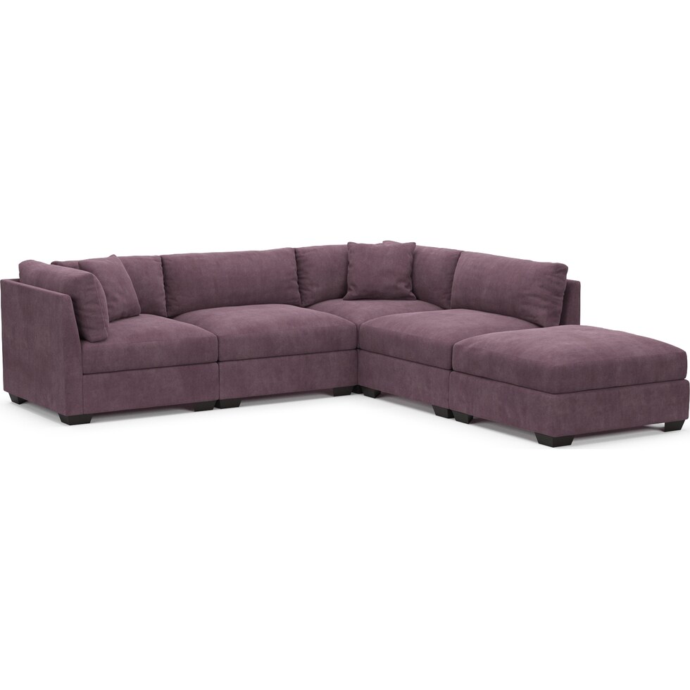 beckham purple sectional   