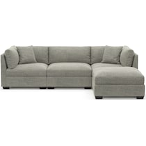 beckham red  pc sectional and ottoman   