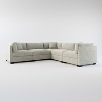 beckham red  pc sectional   