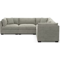 beckham red  pc sectional   