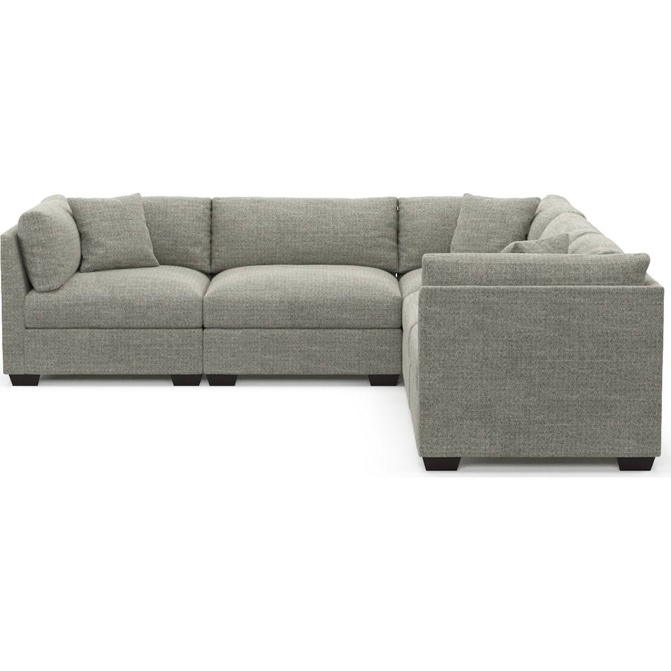 beckham red  pc sectional   