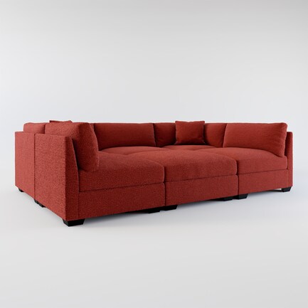 Beckham Foam Comfort 6-Piece Pit Sectional - Bloke Brick