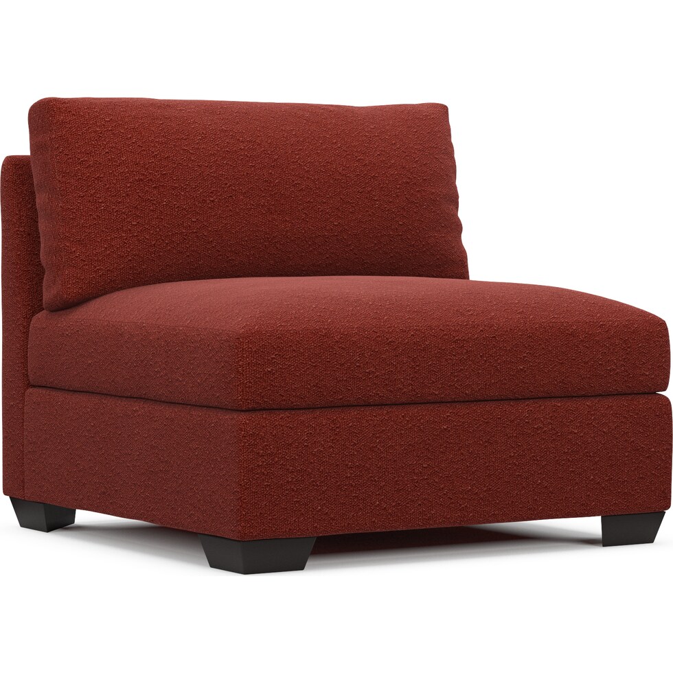 beckham red armless chair   