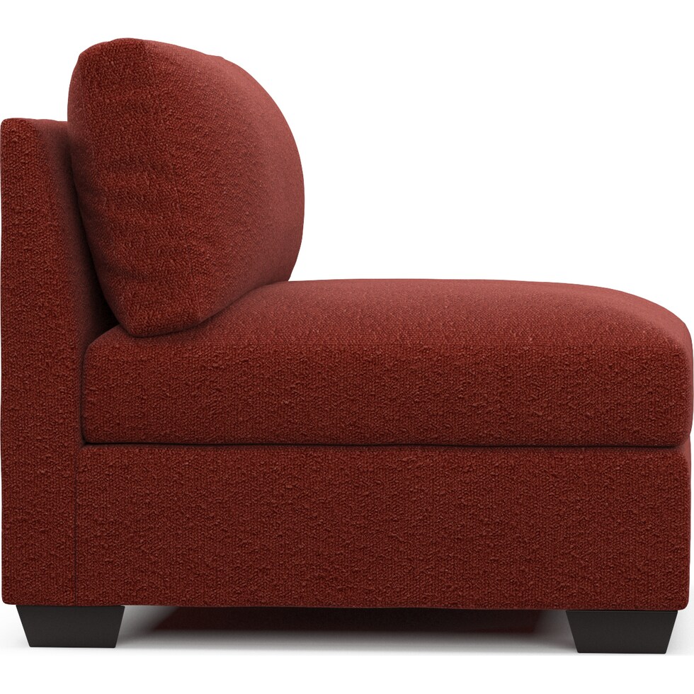 beckham red armless chair   
