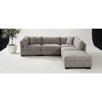 beckham red sectional   
