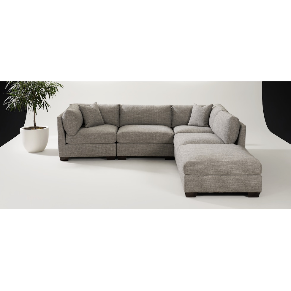 beckham red sectional   