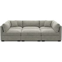beckham red sectional   