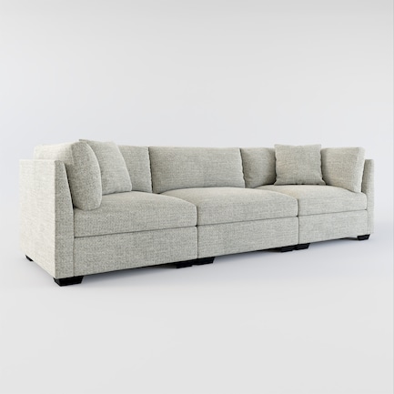 Beckham Hybrid Comfort 3-Piece Sofa - Pandora Pepper