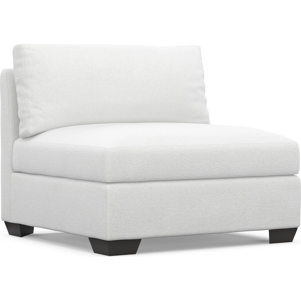 beckham white armless chair   