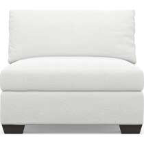 beckham white armless chair   