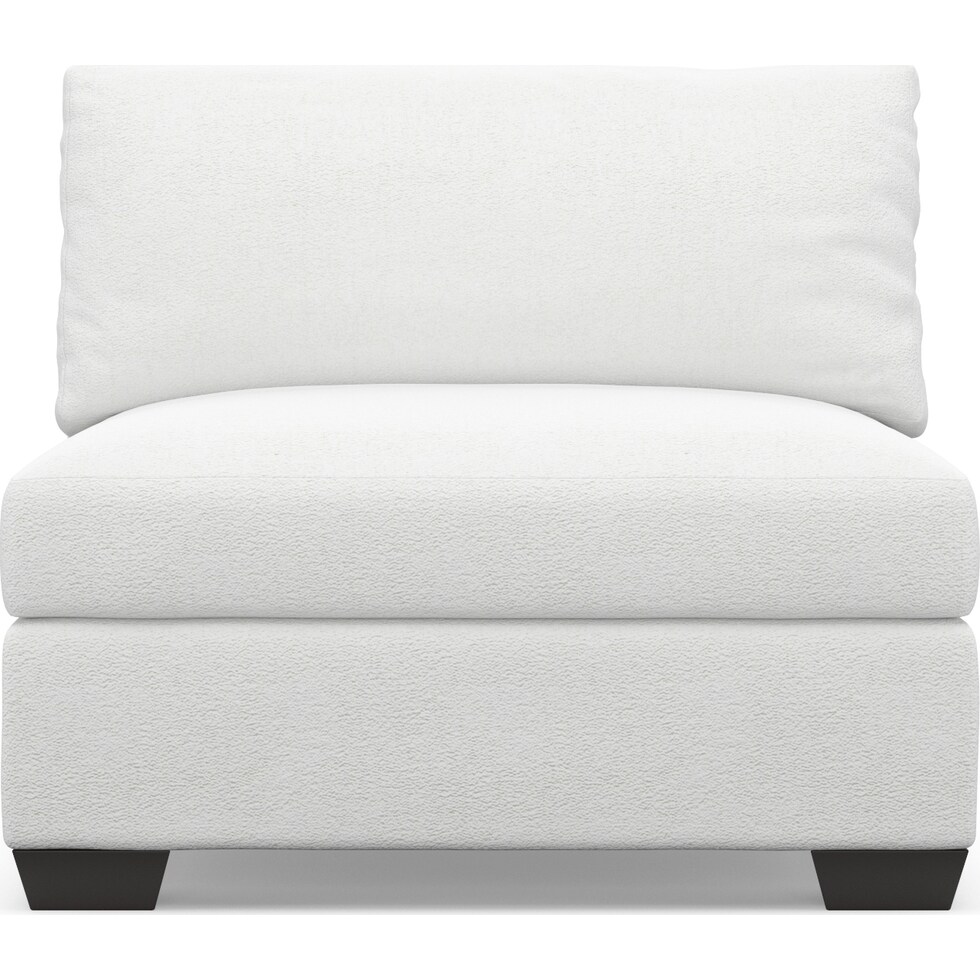 beckham white armless chair   