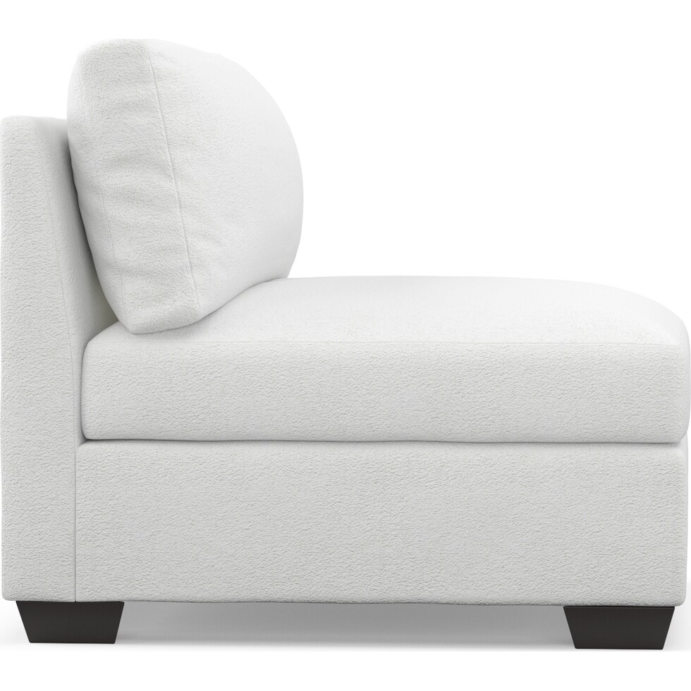 beckham white armless chair   