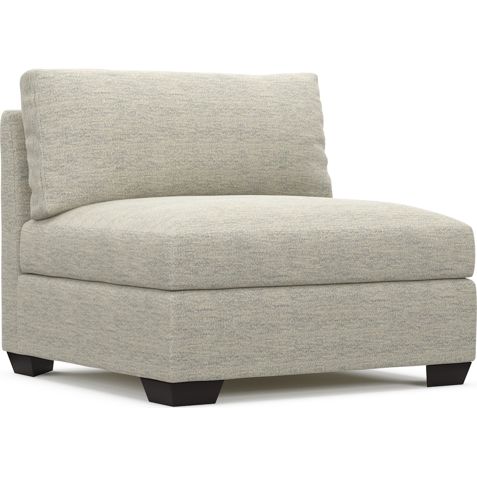 beckham white armless chair   