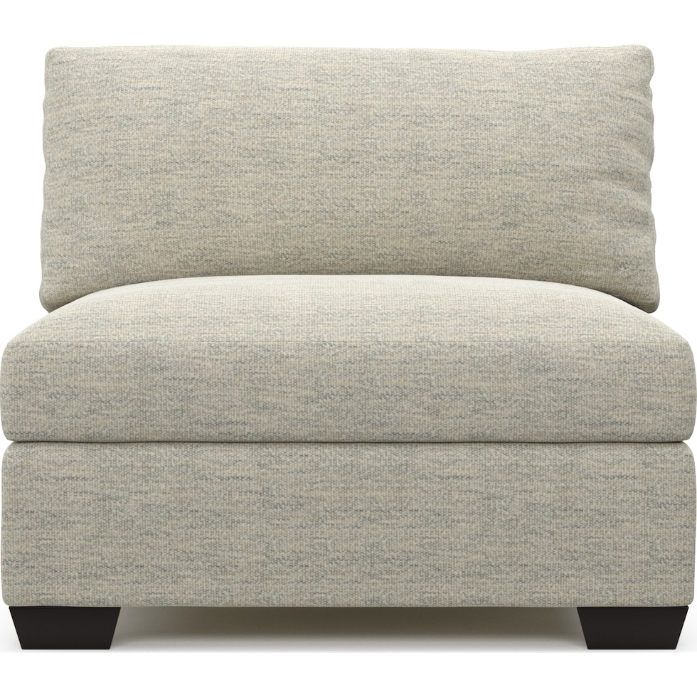 beckham white armless chair   