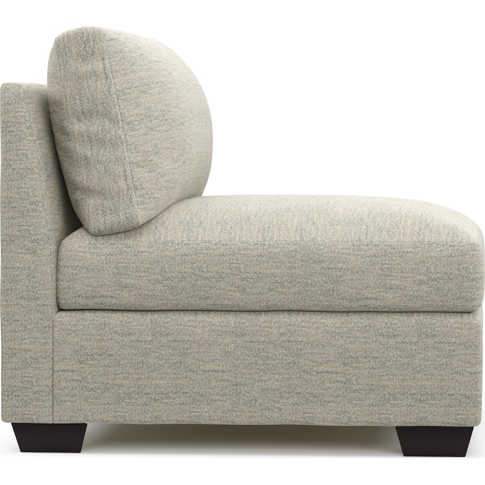 beckham white armless chair   