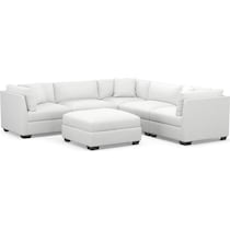 beckham white sectional   