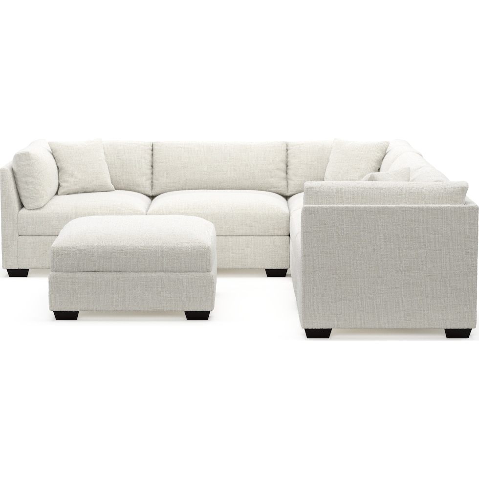 beckham white sectional   