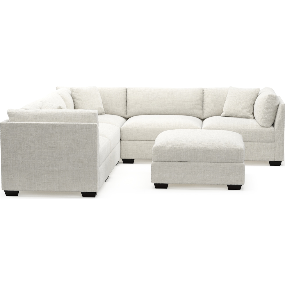 beckham white sectional   