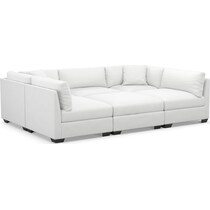 beckham white sectional   
