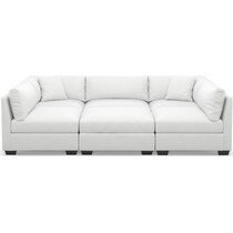 beckham white sectional   