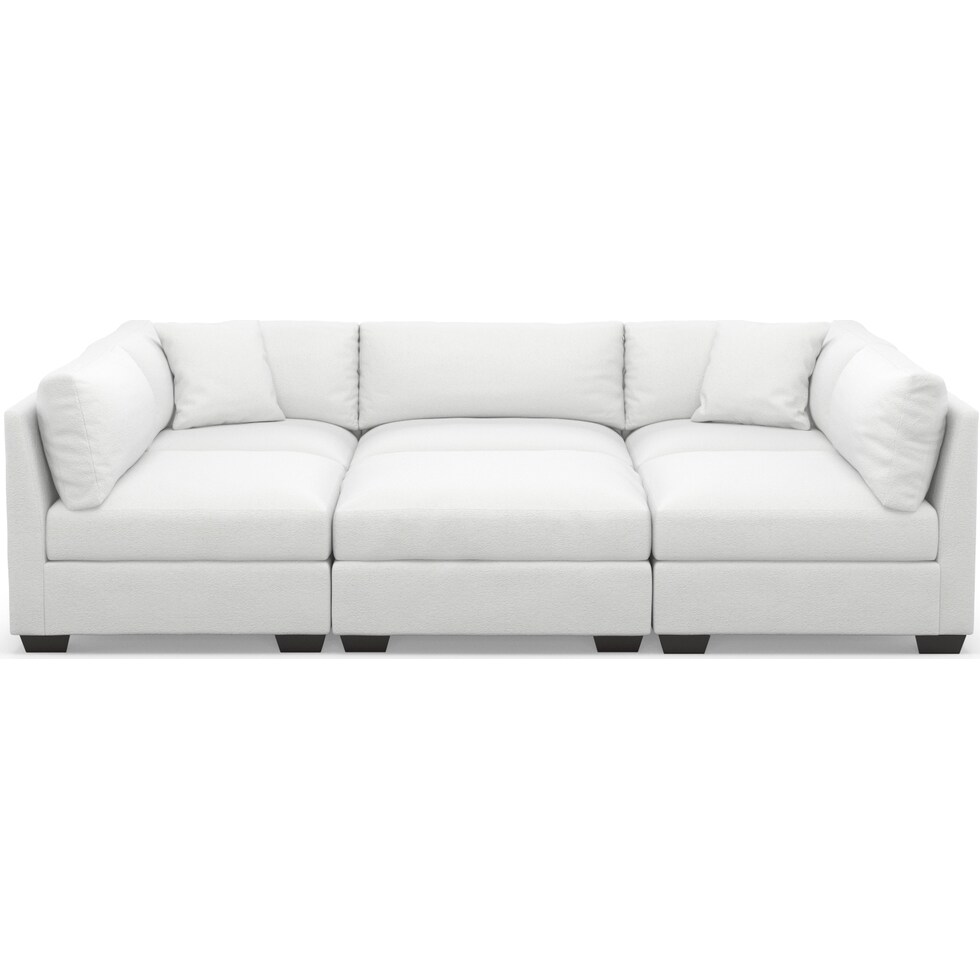 beckham white sectional   