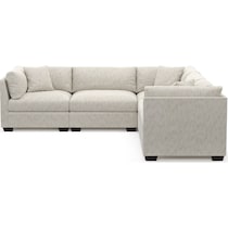 beckham white sectional   