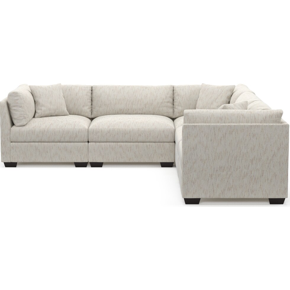 beckham white sectional   