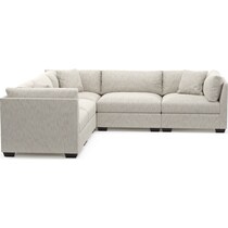beckham white sectional   