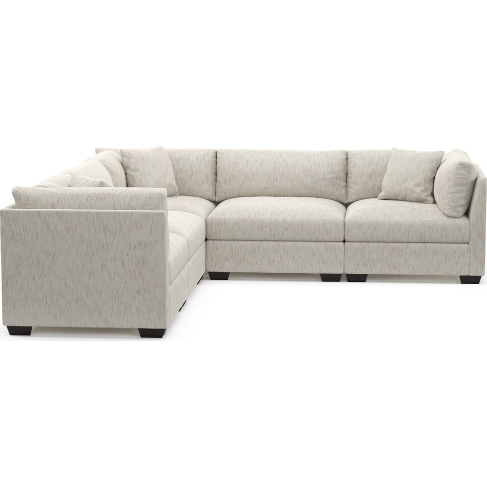 beckham white sectional   