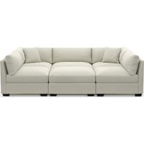 beckham white sectional   