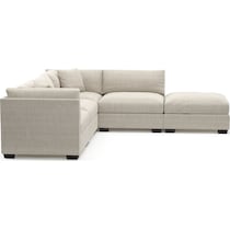 beckham white sectional   