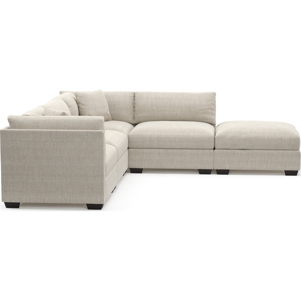 beckham white sectional   