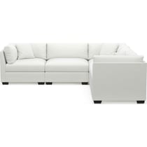 beckham white sectional   