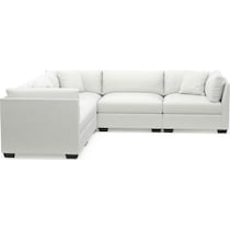 beckham white sectional   