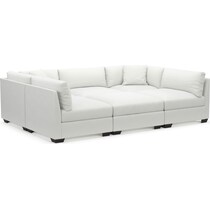 beckham white sectional   