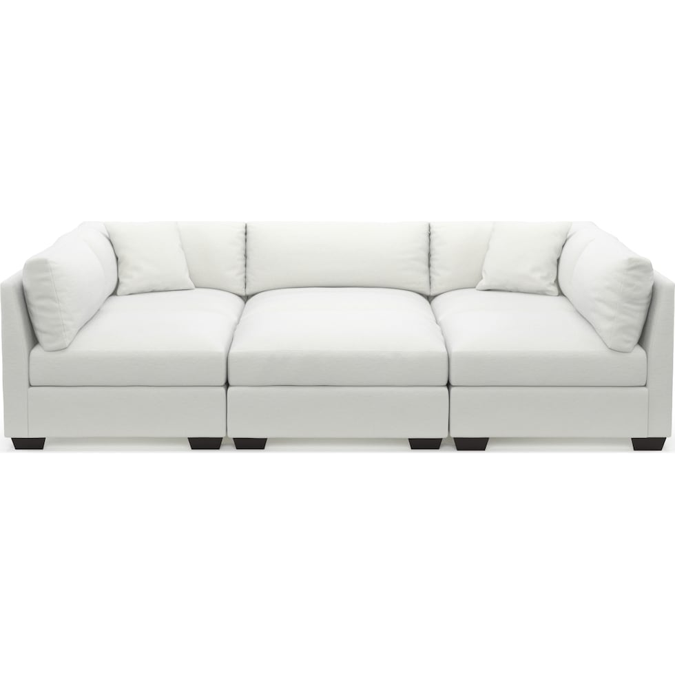 beckham white sectional   