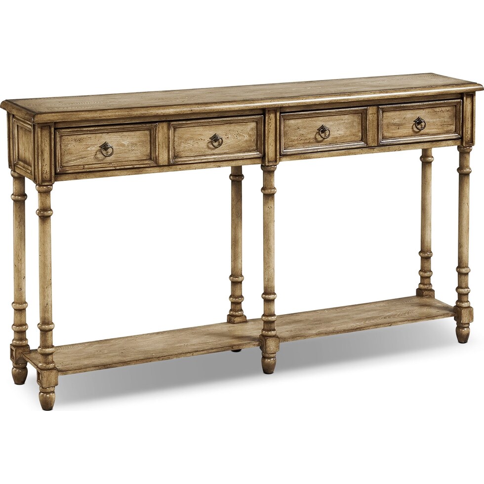 beckton light brown console table   