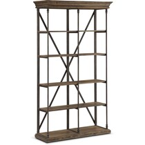 bedford home office light brown bookcase   