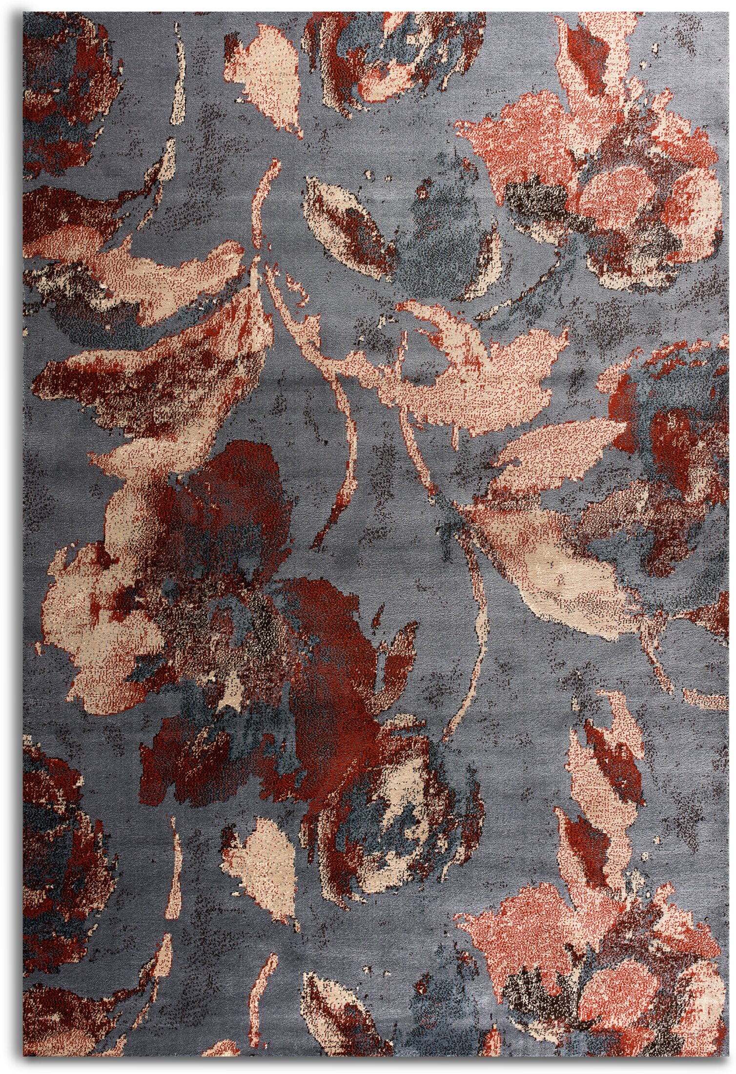 Begonia Area Rug Red and Gray Value City Furniture