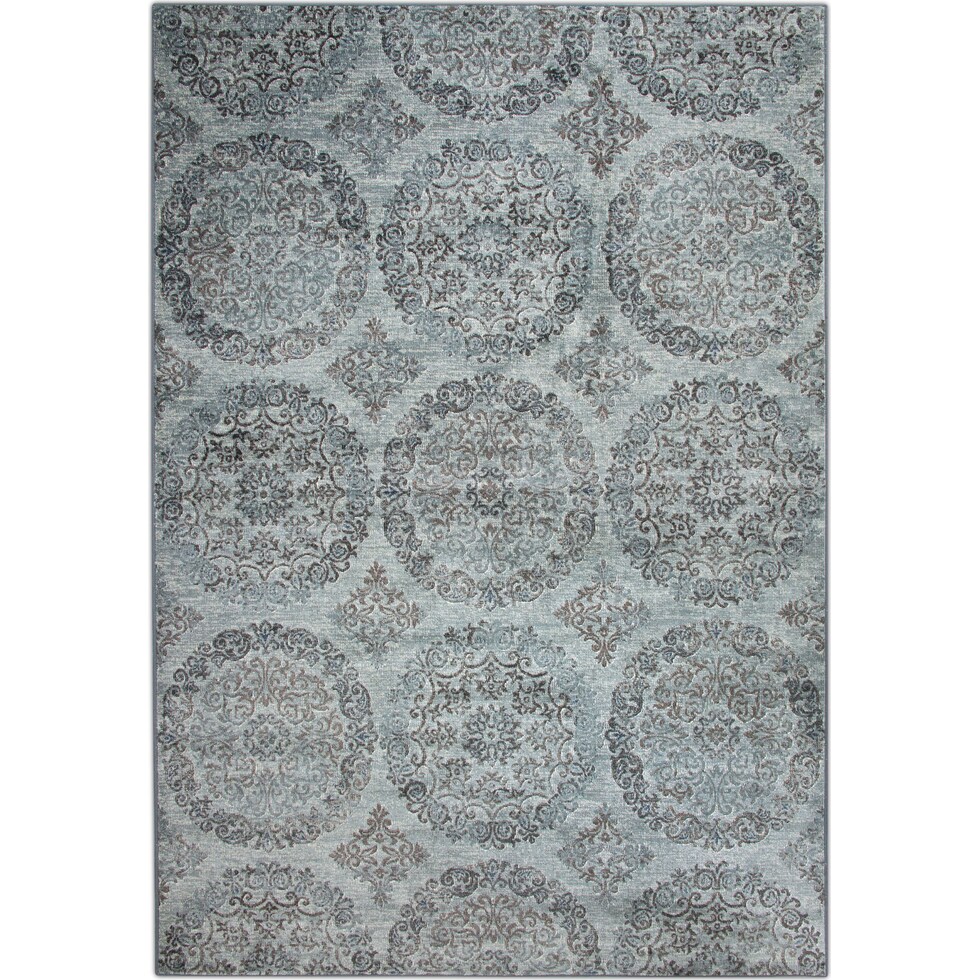 beige and light blue area rug ' x '   