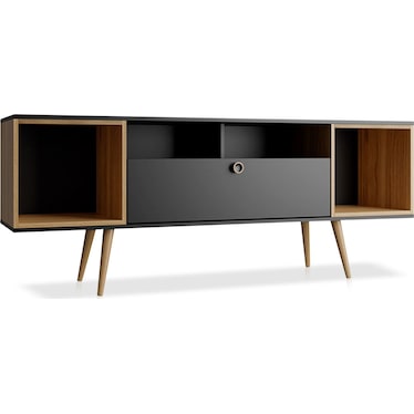Belgrade 63" TV Stand - Black/Cinnamon