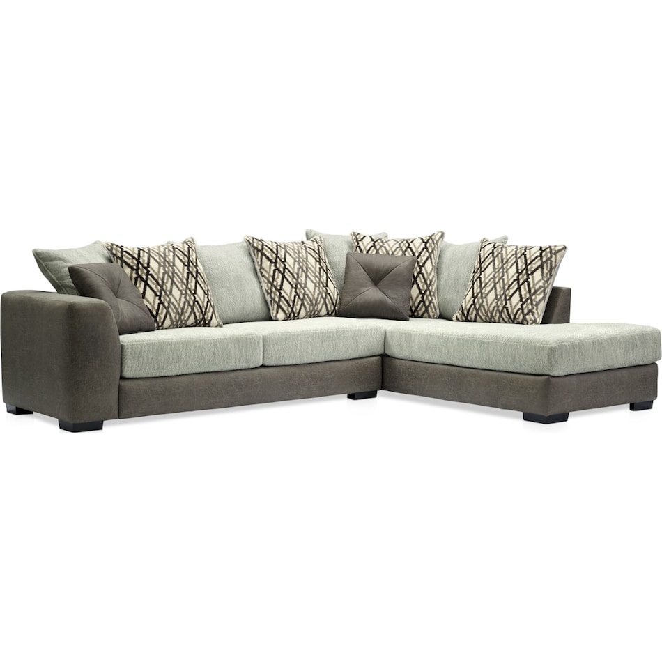 belhaven gray  pc sectional with chaise   