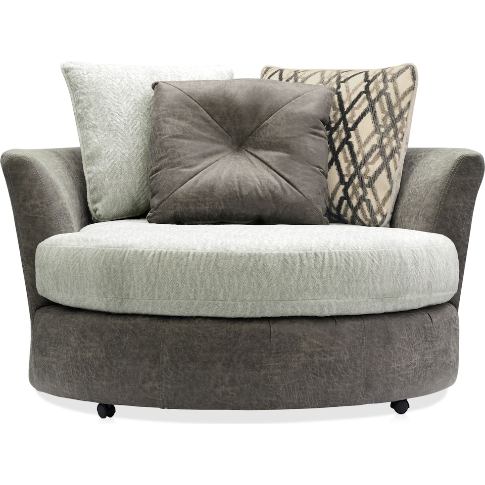 belhaven gray swivel chair   