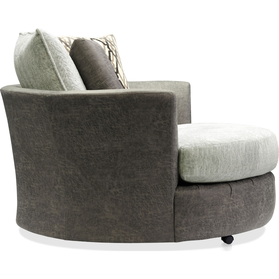 belhaven gray swivel chair   