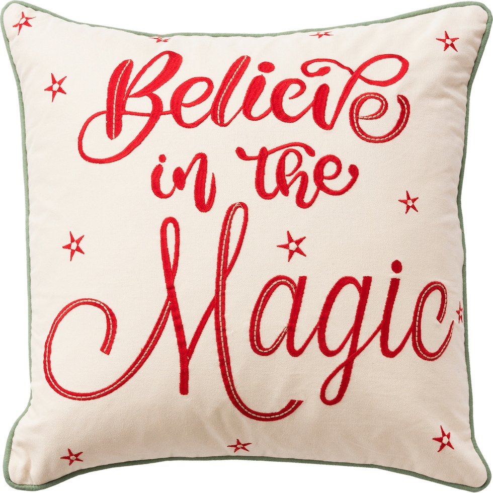 believe natural accent pillow   