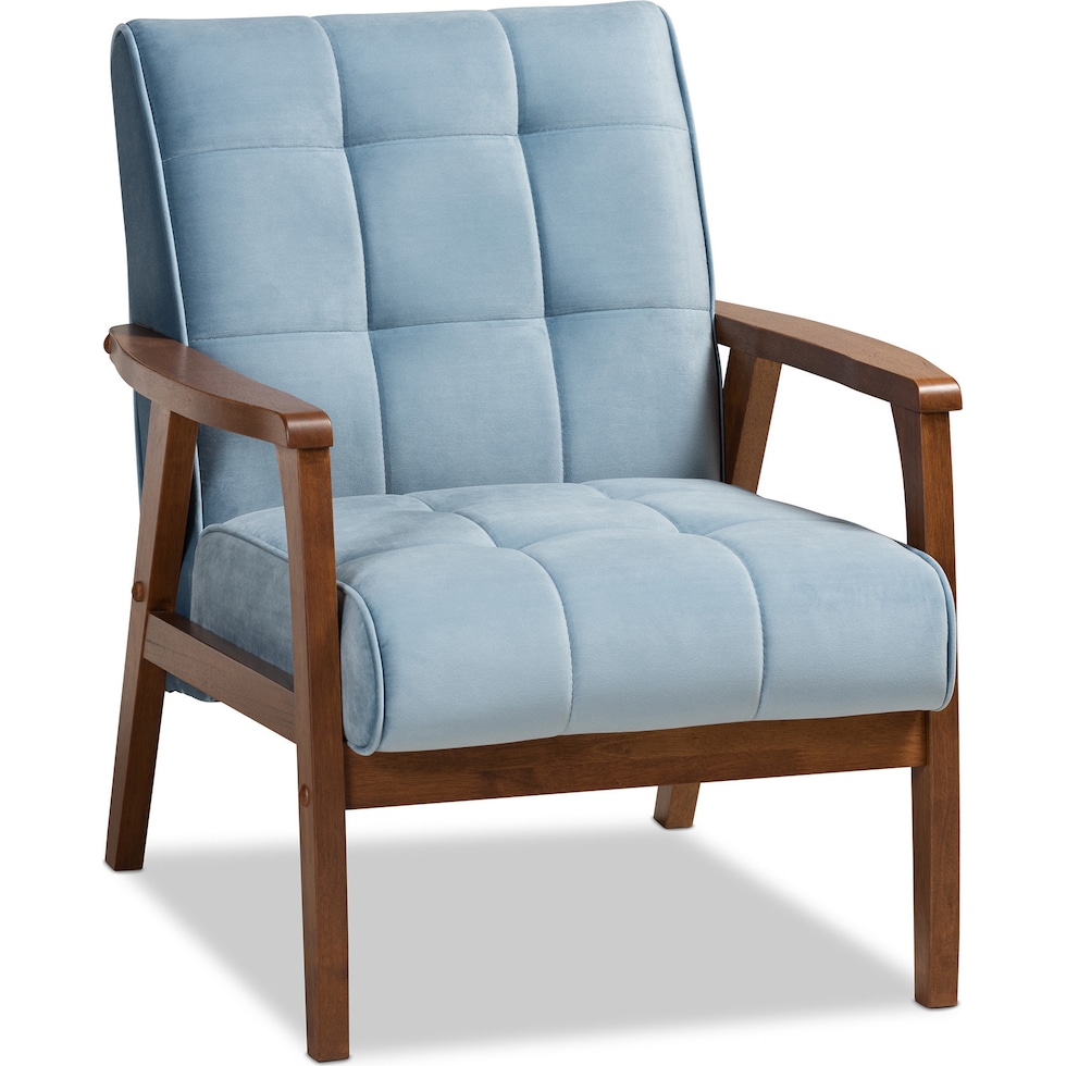 belinda blue accent chair   